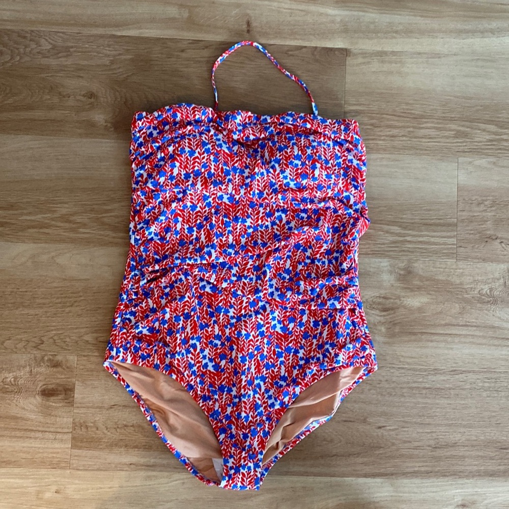 BRAND NEW/NEVER WORN. Strapless J. Crew swimsuit.